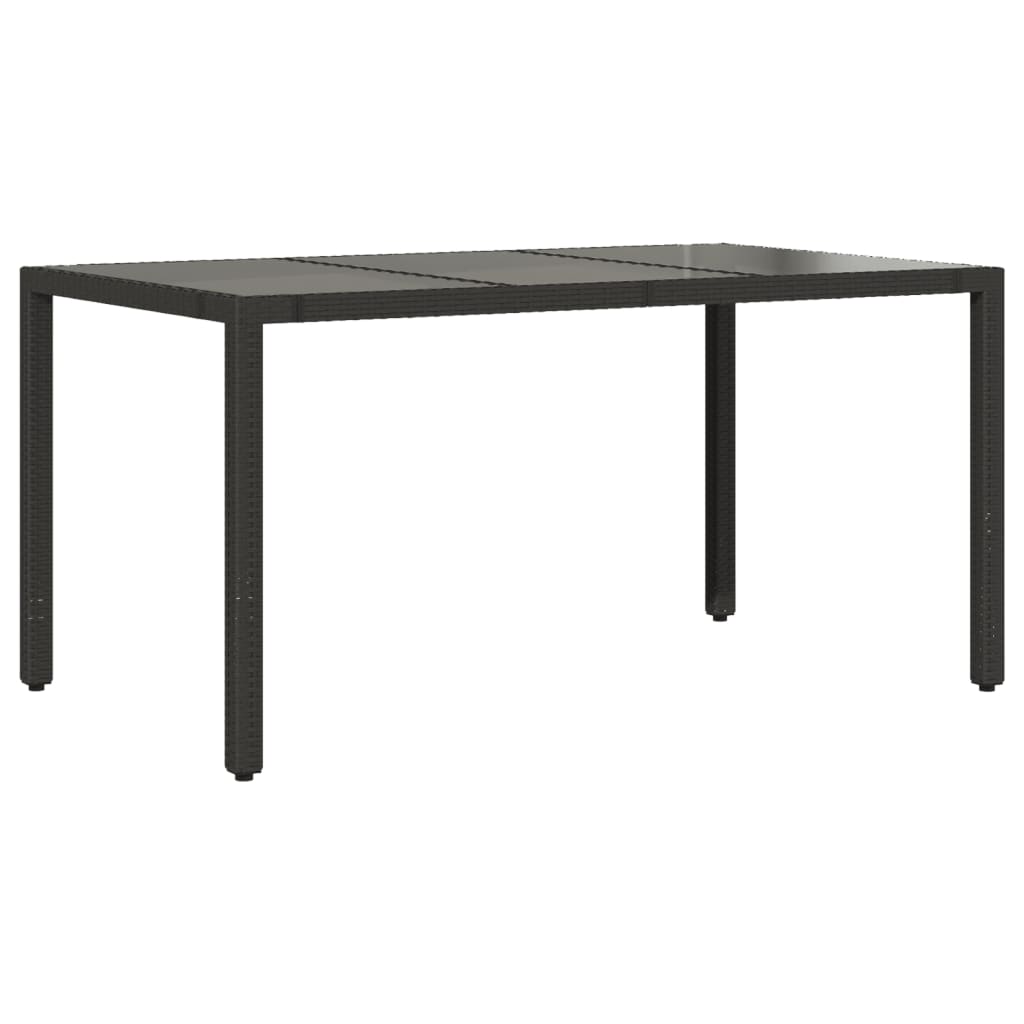 vidaXL 5-tlg. Garten-Essgruppe mit Kissen Schwarz Poly Rattan