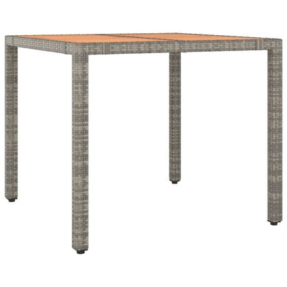 vidaXL 5-tlg. Garten-Essgruppe mit Kissen Grau Poly Rattan