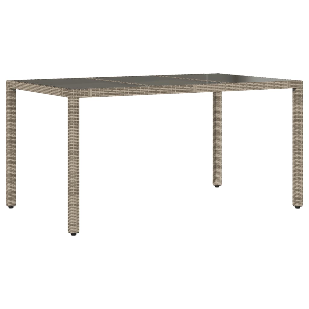 vidaXL 5-tlg. Garten-Essgruppe mit Kissen Grau Poly Rattan
