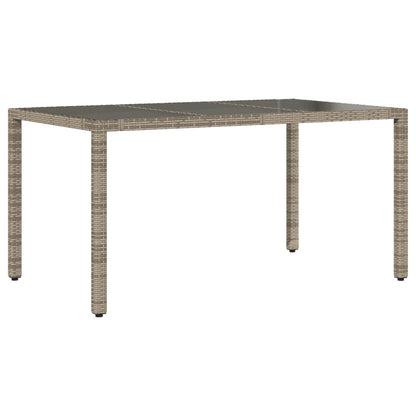 vidaXL 5-tlg. Garten-Essgruppe mit Kissen Grau Poly Rattan