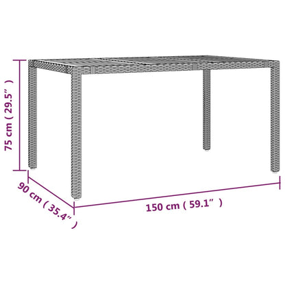 vidaXL 5-tlg. Garten-Bistro-Set mit Kissen Schwarz Poly Rattan
