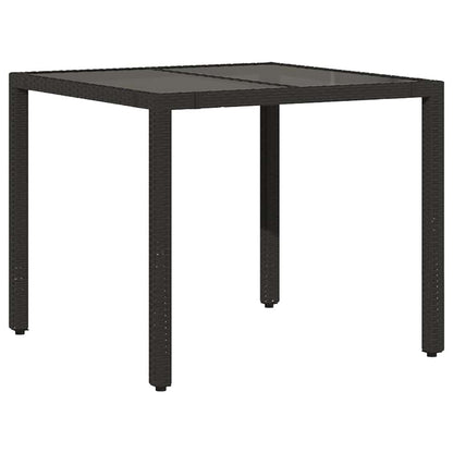 vidaXL 5-tlg. Garten-Bistro-Set mit Kissen Schwarz Poly Rattan