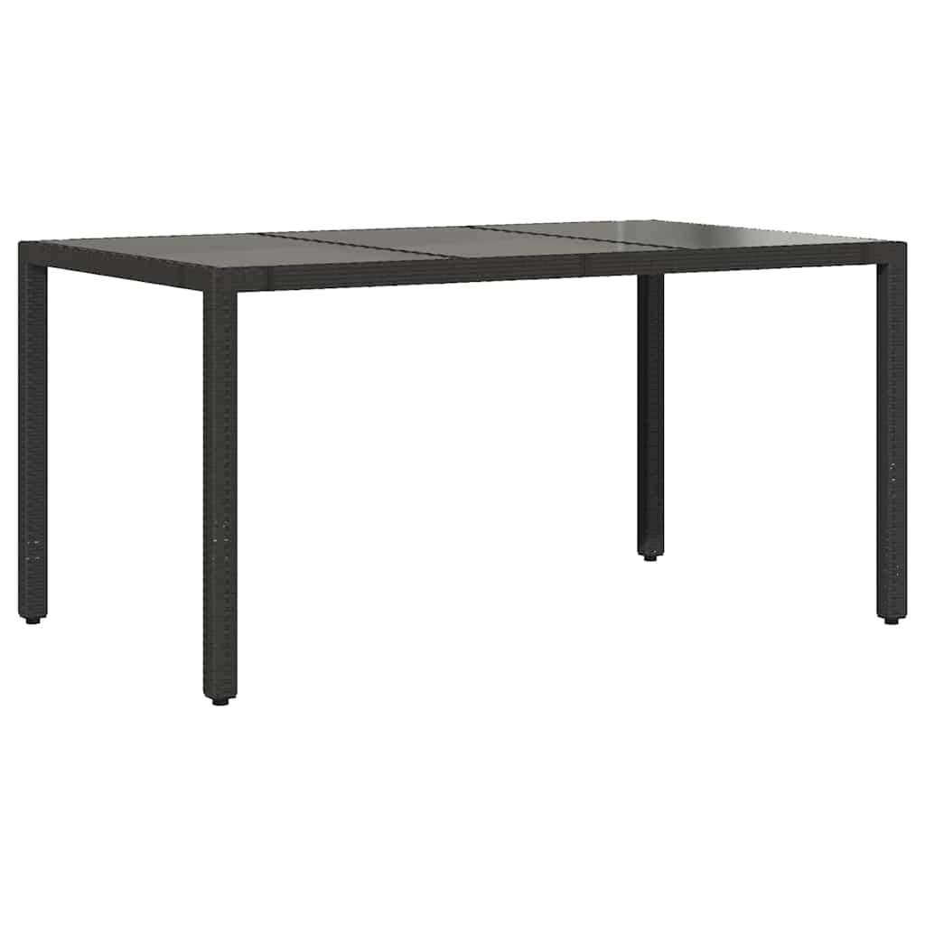 vidaXL 5-tlg. Garten-Bistro-Set mit Kissen Schwarz Poly Rattan