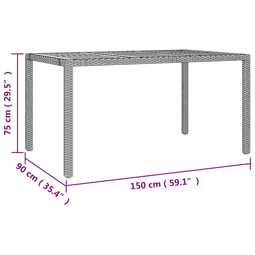 vidaXL 5-tlg. Garten-Bistro-Set mit Kissen Grau Poly Rattan