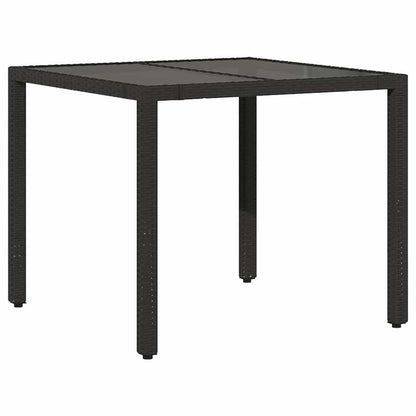 vidaXL 5-tlg. Garten-Bistro-Set mit Kissen Schwarz Poly Rattan