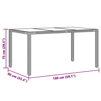 vidaXL 5-tlg. Garten-Bistro-Set mit Kissen Schwarz Poly Rattan