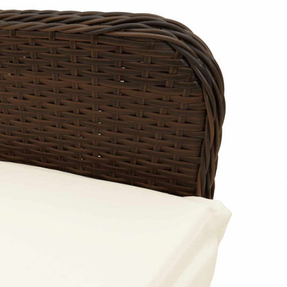vidaXL Ensemble bistro de jardin 5 pcs avec coussins résine tressée marron
