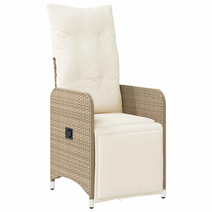 vidaXL Ensemble bistro de jardin 5 pcs avec coussins résine tressée marron
