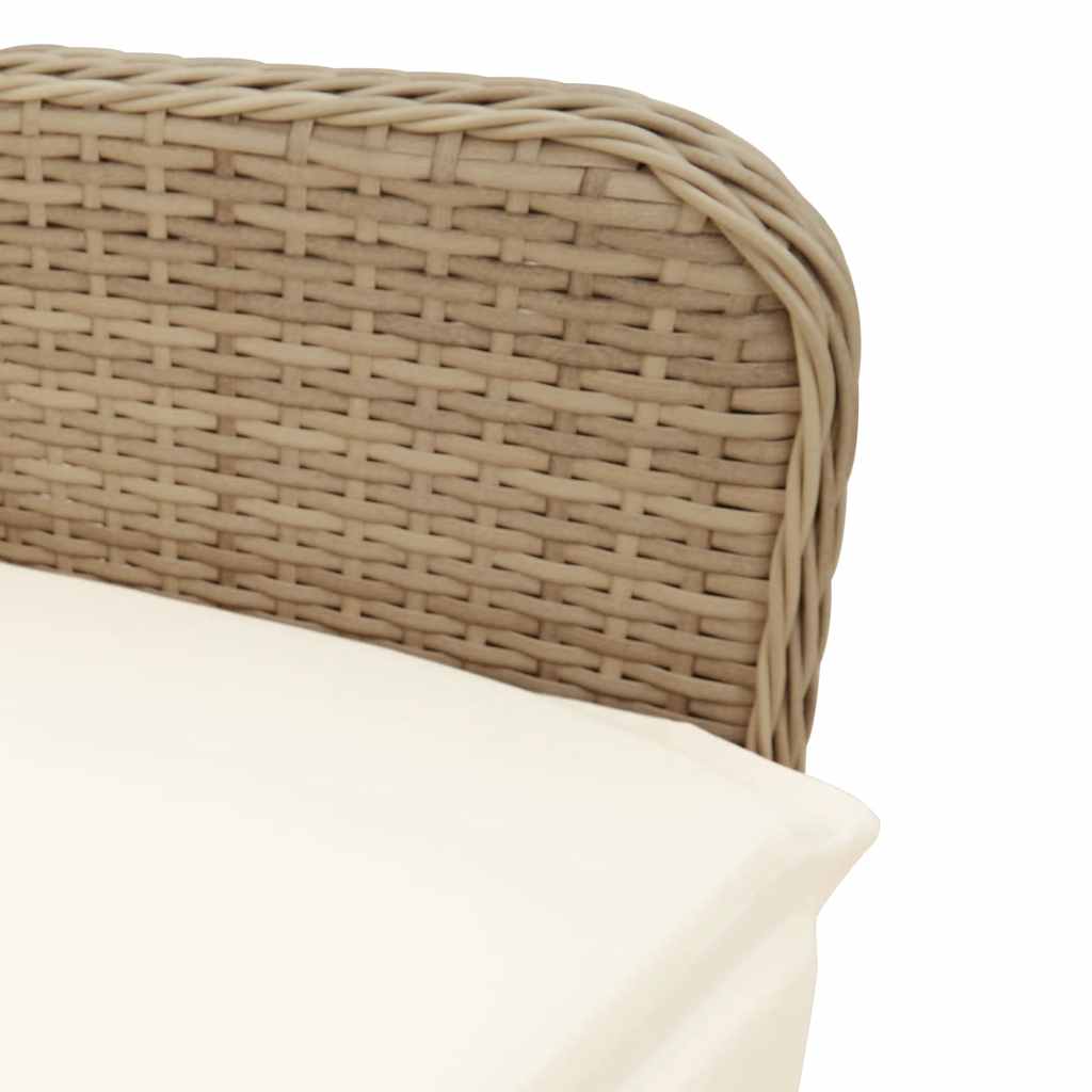 vidaXL Ensemble bistro de jardin 5 pcs avec coussins résine tressée marron