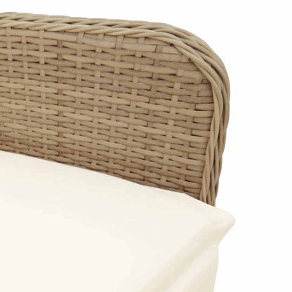 vidaXL Ensemble bistro de jardin 5 pcs avec coussins résine tressée marron
