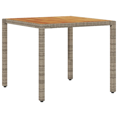 vidaXL 5-tlg. Garten-Essgruppe mit Kissen Grau Poly Rattan Akazie