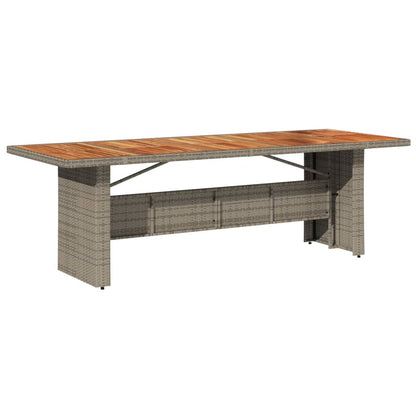vidaXL 9-tlg. Garten-Essgruppe mit Kissen Grau Poly Rattan