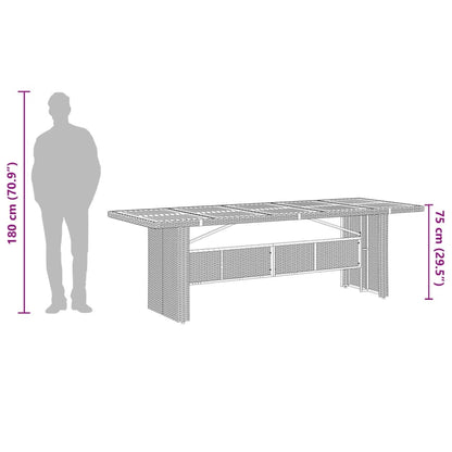 vidaXL 11-tlg. Garten-Essgruppe mit Kissen Grau Poly Rattan