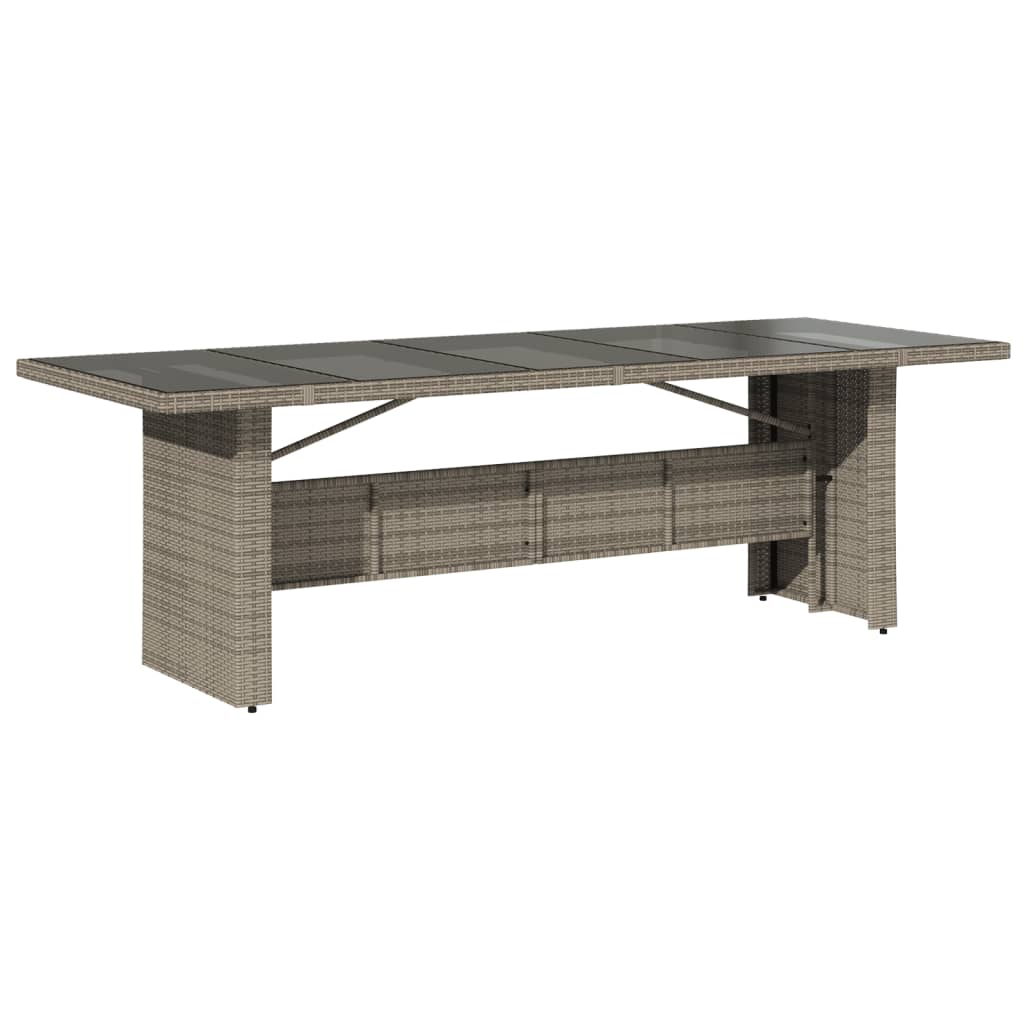 vidaXL Salle à manger de jardin 9 pcs avec coussins Résine tressée Gris