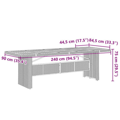 vidaXL Salle à manger de jardin 9 pcs avec coussins Résine tressée Gris