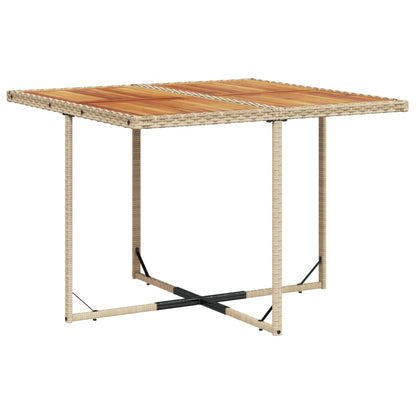 vidaXL 5-tlg. Garten-Essgruppe mit Kissen Beige Poly Rattan