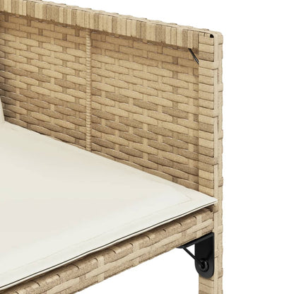 vidaXL Ensemble repas de jardin 5 pcs avec coussins Résine tressée Beige