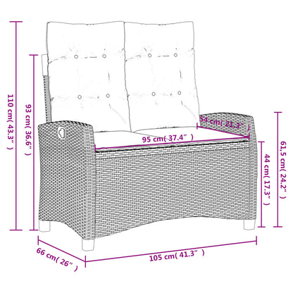 vidaXL 4-tlg. Garten-Essgruppe mit Kissen Beige Poly Rattan