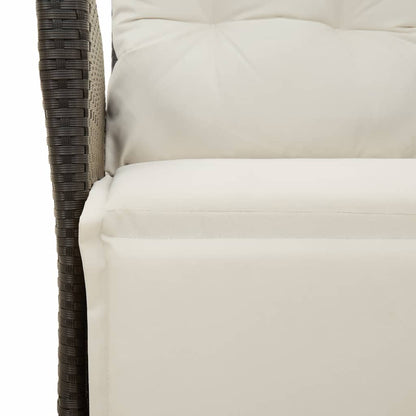 vidaXL 5-tlg. Garten-Essgruppe mit Kissen Schwarz Poly Rattan