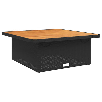 vidaXL Salle à manger de jardin 5 pcs avec coussins Résine tressée Noir