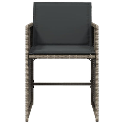 vidaXL Chaises de jardin avec coussins 4 pcs Gris résine tressée