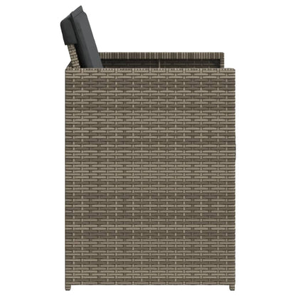 vidaXL Chaises de jardin avec coussins 4 pcs Gris résine tressée