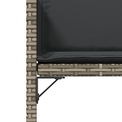 vidaXL Chaises de jardin avec coussins 4 pcs Gris résine tressée