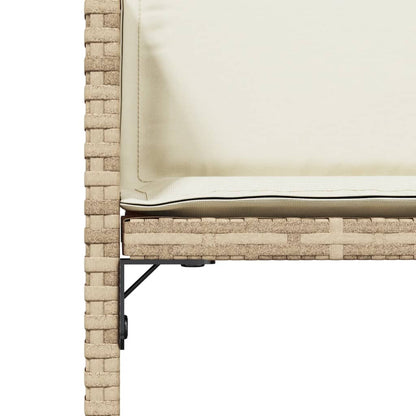 vidaXL Chaises de jardin avec coussins 4 pcs Beige Poly Rotin