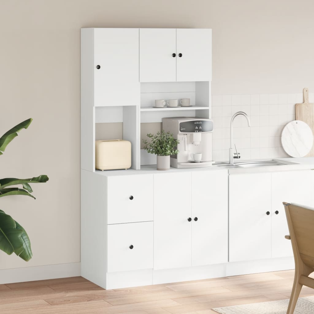 vidaXL Küchenschrank Weiß 95x50x180 cm Holzwerkstoff