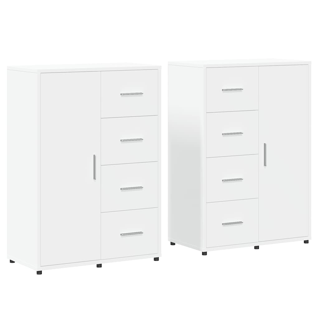 vidaXL Sideboards 2 Stk. Weiß 60x31x84 cm Holzwerkstoff