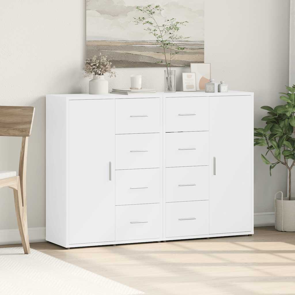 vidaXL Sideboards 2 Stk. Weiß 60x31x84 cm Holzwerkstoff