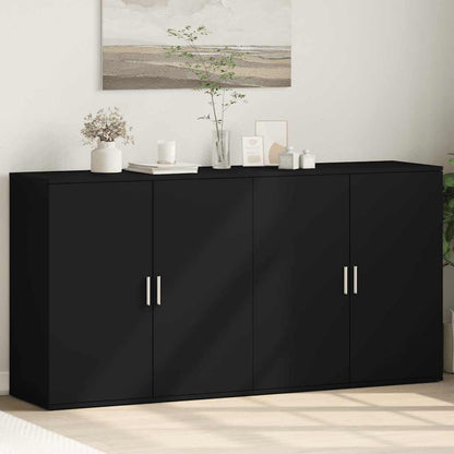 Sideboards 2 Stk. Schwarz 79x38x80 cm Holzwerkstoff