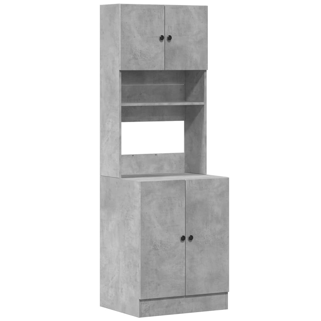 vidaXL Küchenschrank Betongrau 60x50x180 cm Holzwerkstoff