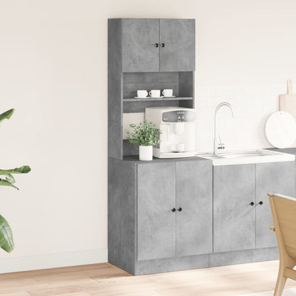 vidaXL Küchenschrank Betongrau 60x50x180 cm Holzwerkstoff
