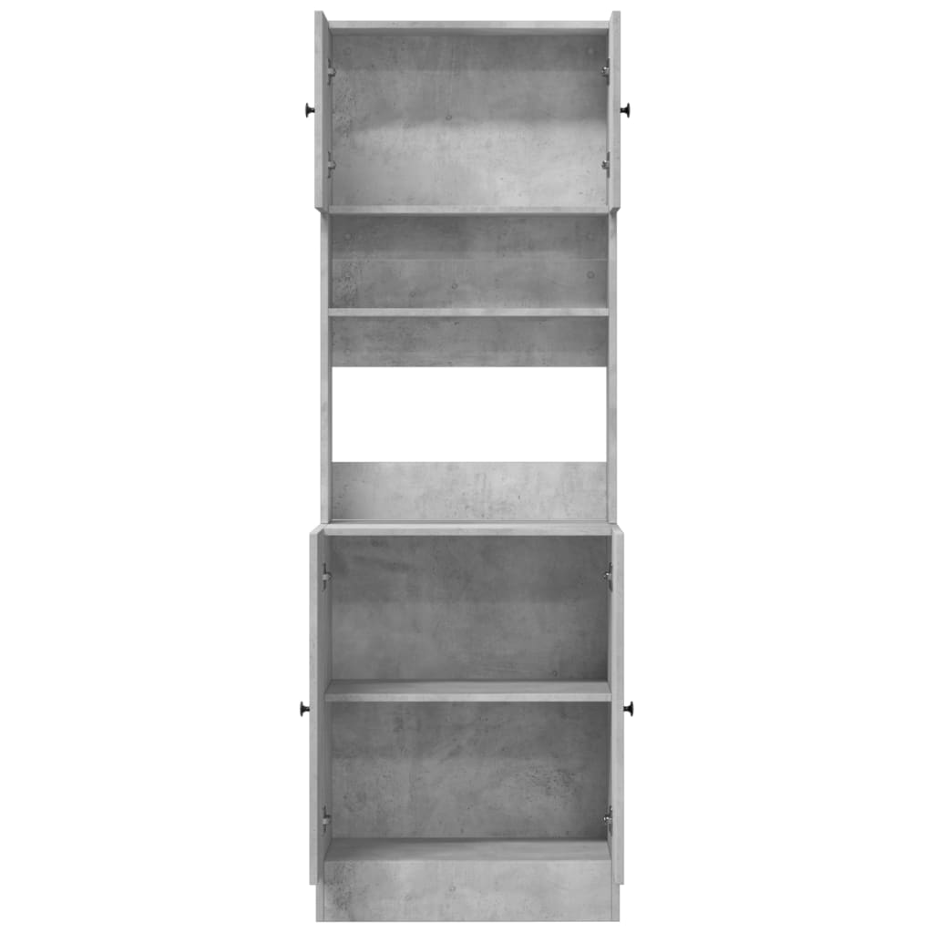 vidaXL Küchenschrank Betongrau 60x50x180 cm Holzwerkstoff