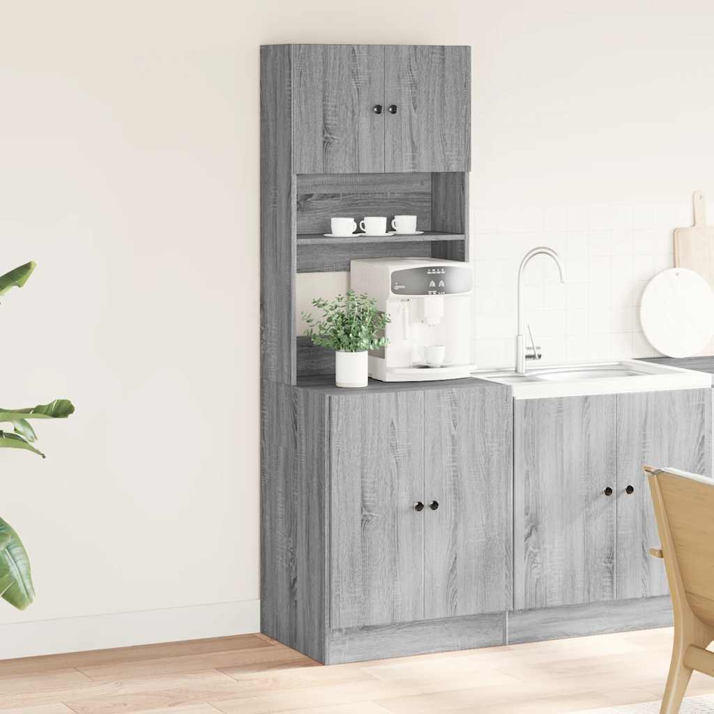 vidaXL Küchenschrank Grau Sonoma 60x50x180 cm Holzwerkstoff