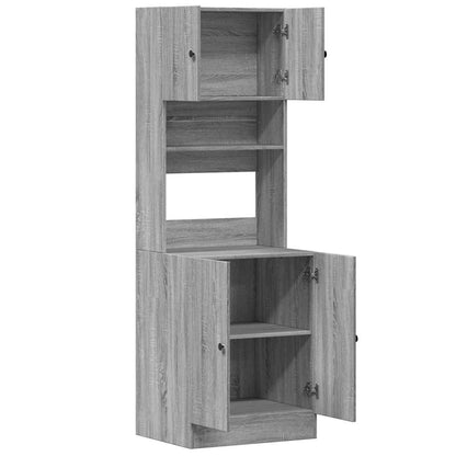 vidaXL Küchenschrank Grau Sonoma 60x50x180 cm Holzwerkstoff