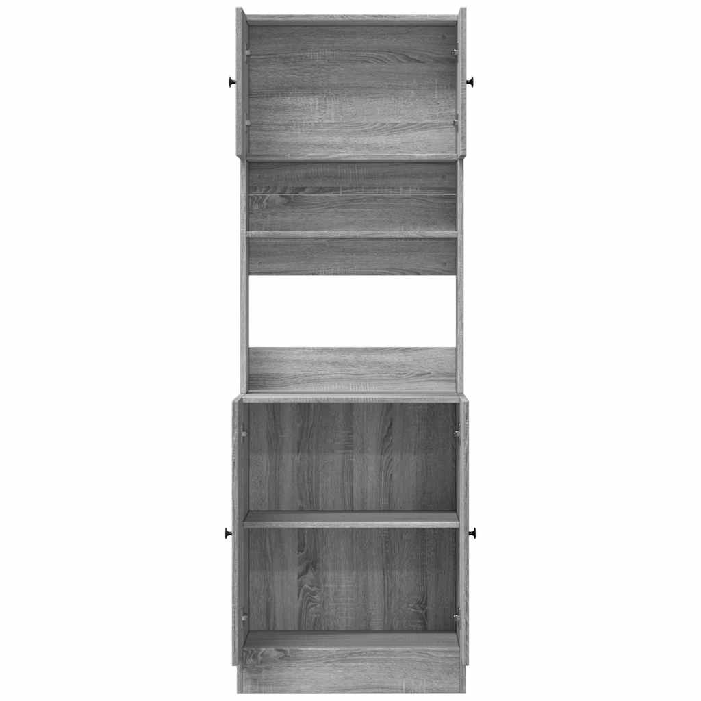 vidaXL Küchenschrank Grau Sonoma 60x50x180 cm Holzwerkstoff