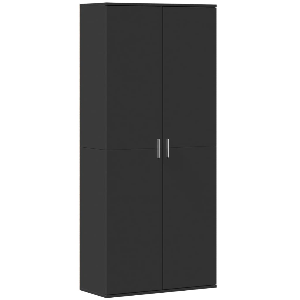 vidaXL Highboard Schwarz 80x35x180 cm Holzwerkstoff