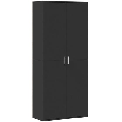 vidaXL Highboard Schwarz 80x35x180 cm Holzwerkstoff