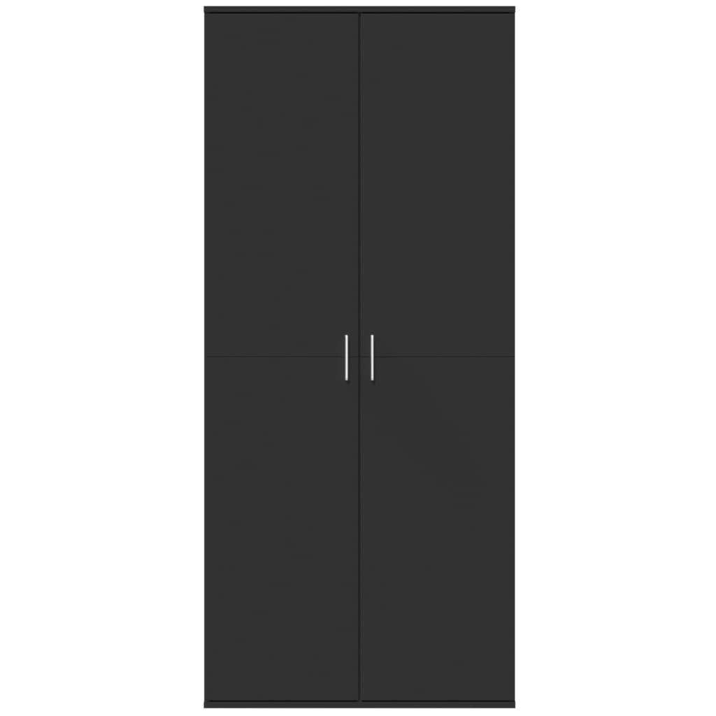 vidaXL Highboard Schwarz 80x35x180 cm Holzwerkstoff