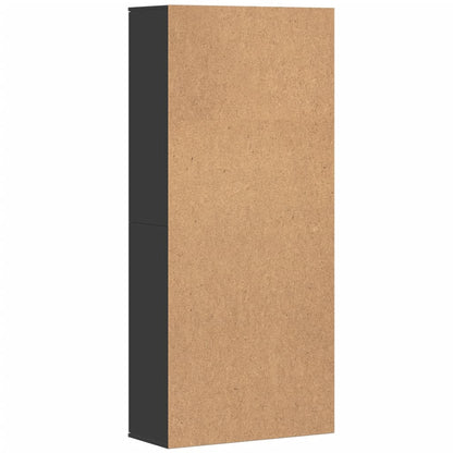 vidaXL Highboard Schwarz 80x35x180 cm Holzwerkstoff