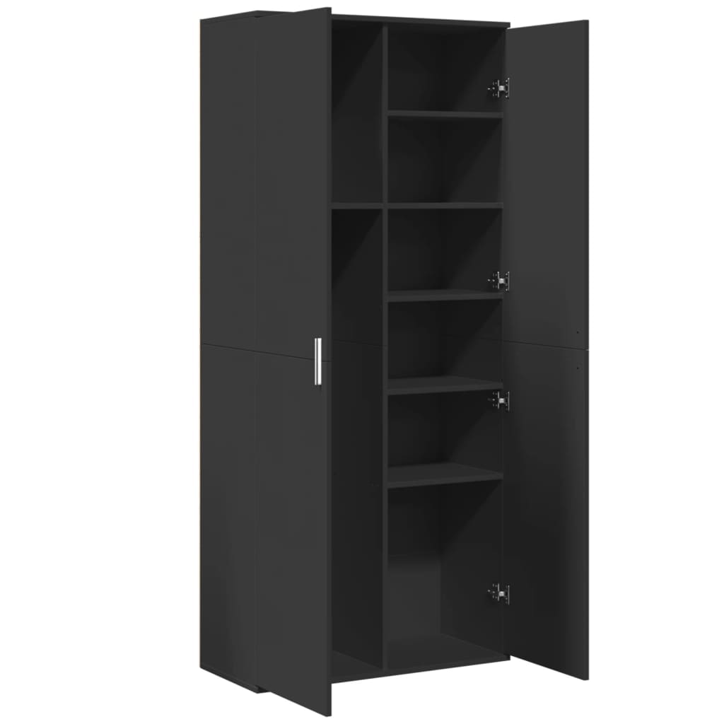 vidaXL Highboard Schwarz 80x35x180 cm Holzwerkstoff