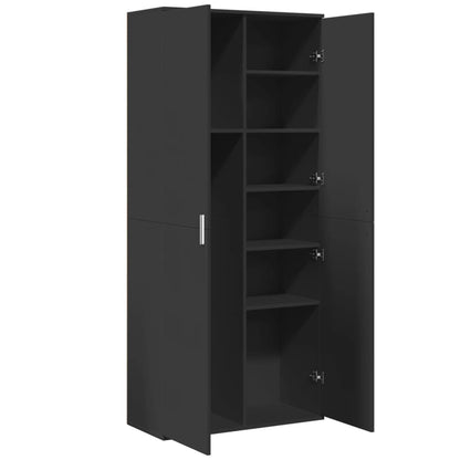 vidaXL Highboard Schwarz 80x35x180 cm Holzwerkstoff