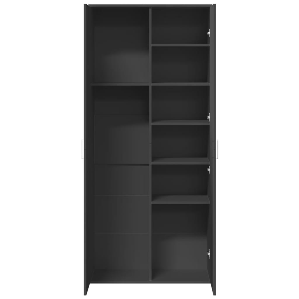 vidaXL Highboard Schwarz 80x35x180 cm Holzwerkstoff