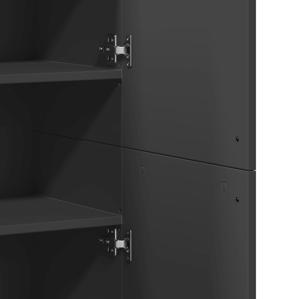 vidaXL Highboard Schwarz 80x35x180 cm Holzwerkstoff