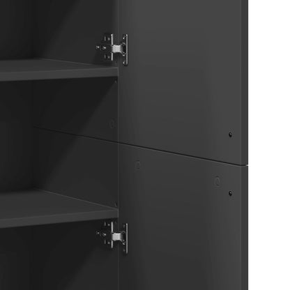 vidaXL Highboard Schwarz 80x35x180 cm Holzwerkstoff