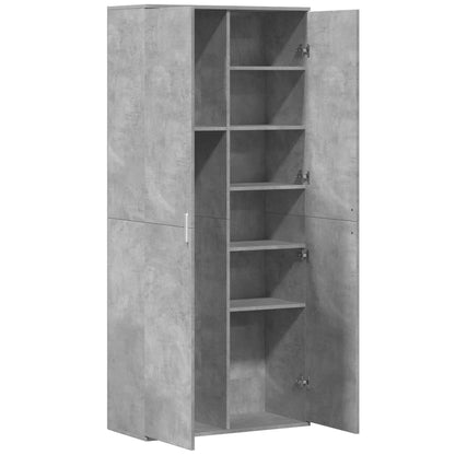 vidaXL Highboard Betongrau 80x35x180 cm Holzwerkstoff
