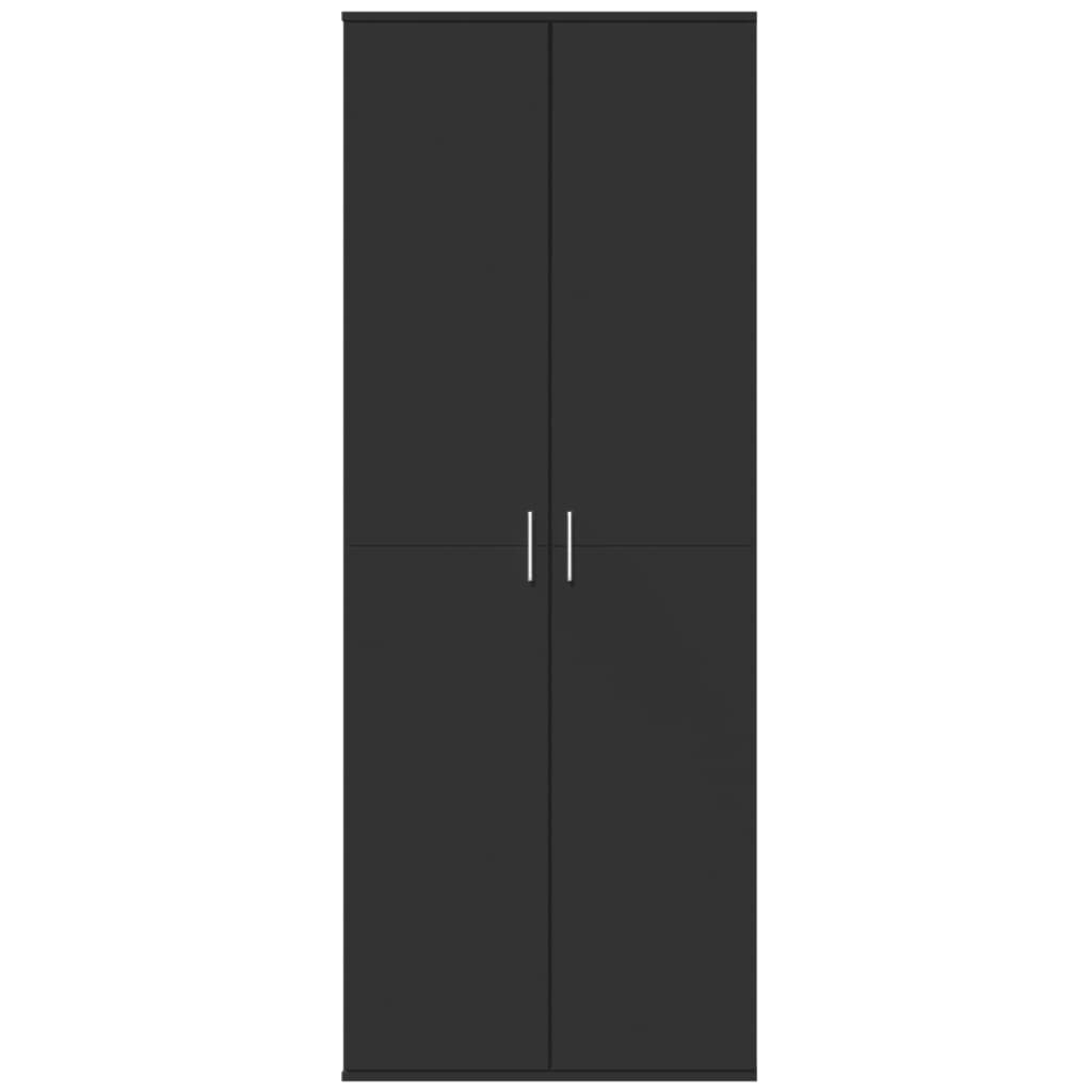 vidaXL Buffet haut noir 70x35x180 cm Aggloméré