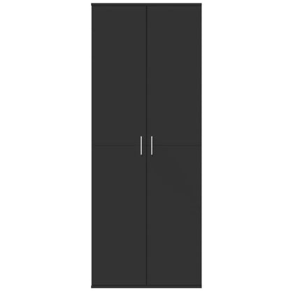 vidaXL Buffet haut noir 70x35x180 cm Aggloméré